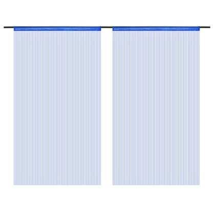 Draadgordijnen 100X50 Cm St 100 cm Blauw