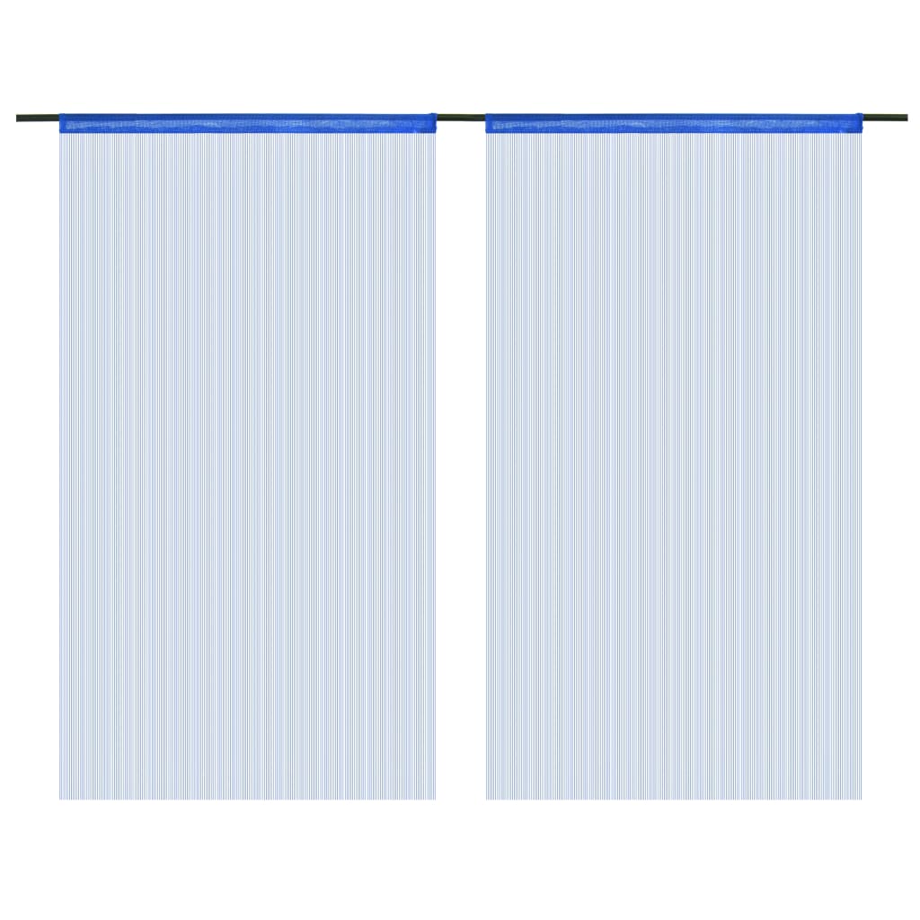 Draadgordijnen 140X50 Cm St 140 cm Blauw