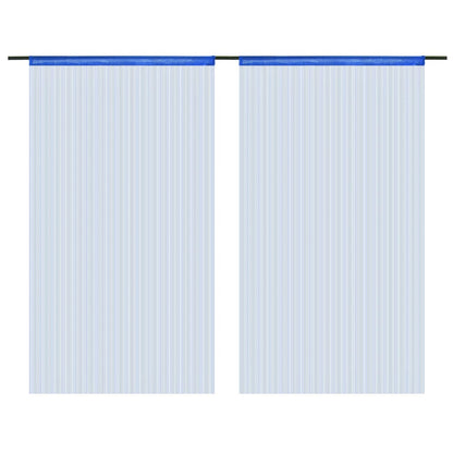 Draadgordijnen 140X50 Cm St 140 cm Blauw