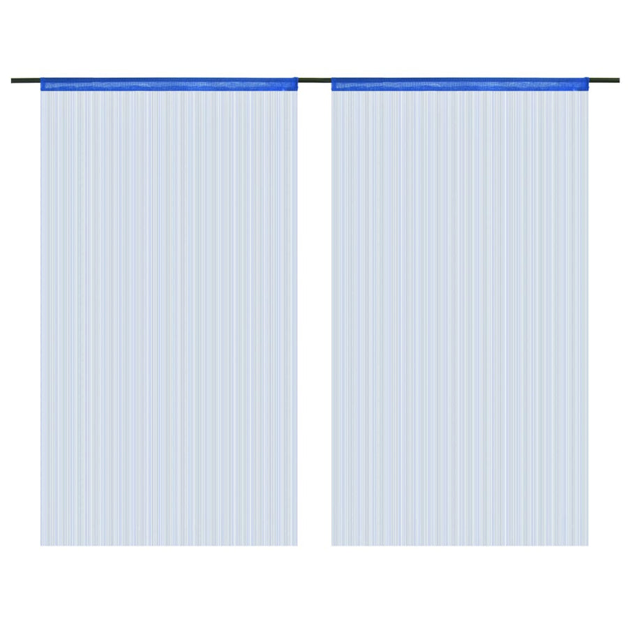Draadgordijnen 140X50 Cm St 140 cm Blauw