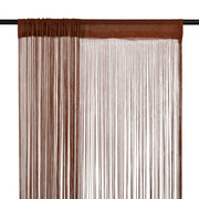 Draadgordijnen 140x250 cm bruin 2 stuks