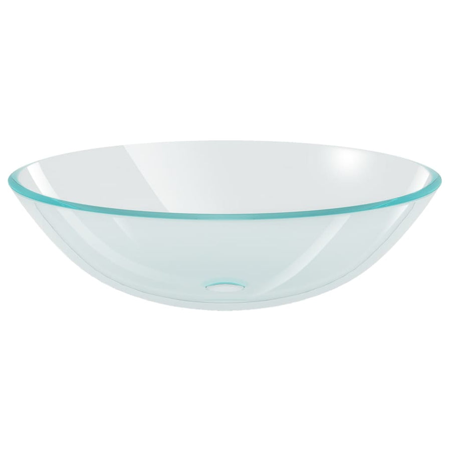 Wasbak Gehard Glas 42 Cm Transparant Doorzichtig Geen kraan