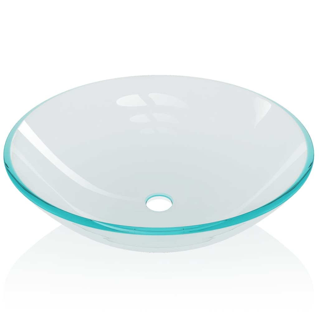 Wasbak Gehard Glas 42 Cm Transparant Doorzichtig Geen kraan