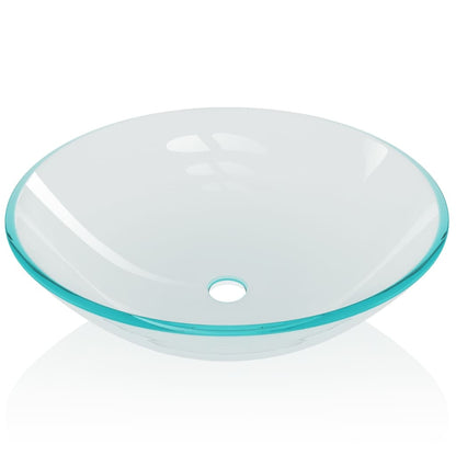 Wasbak Gehard Glas 42 Cm Transparant Doorzichtig Geen kraan