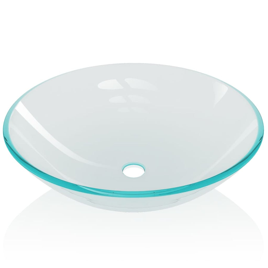 Wasbak Gehard Glas 42 Cm Transparant Doorzichtig Geen kraan