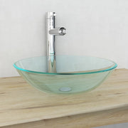 Tempered glass basin 42 cm transparent