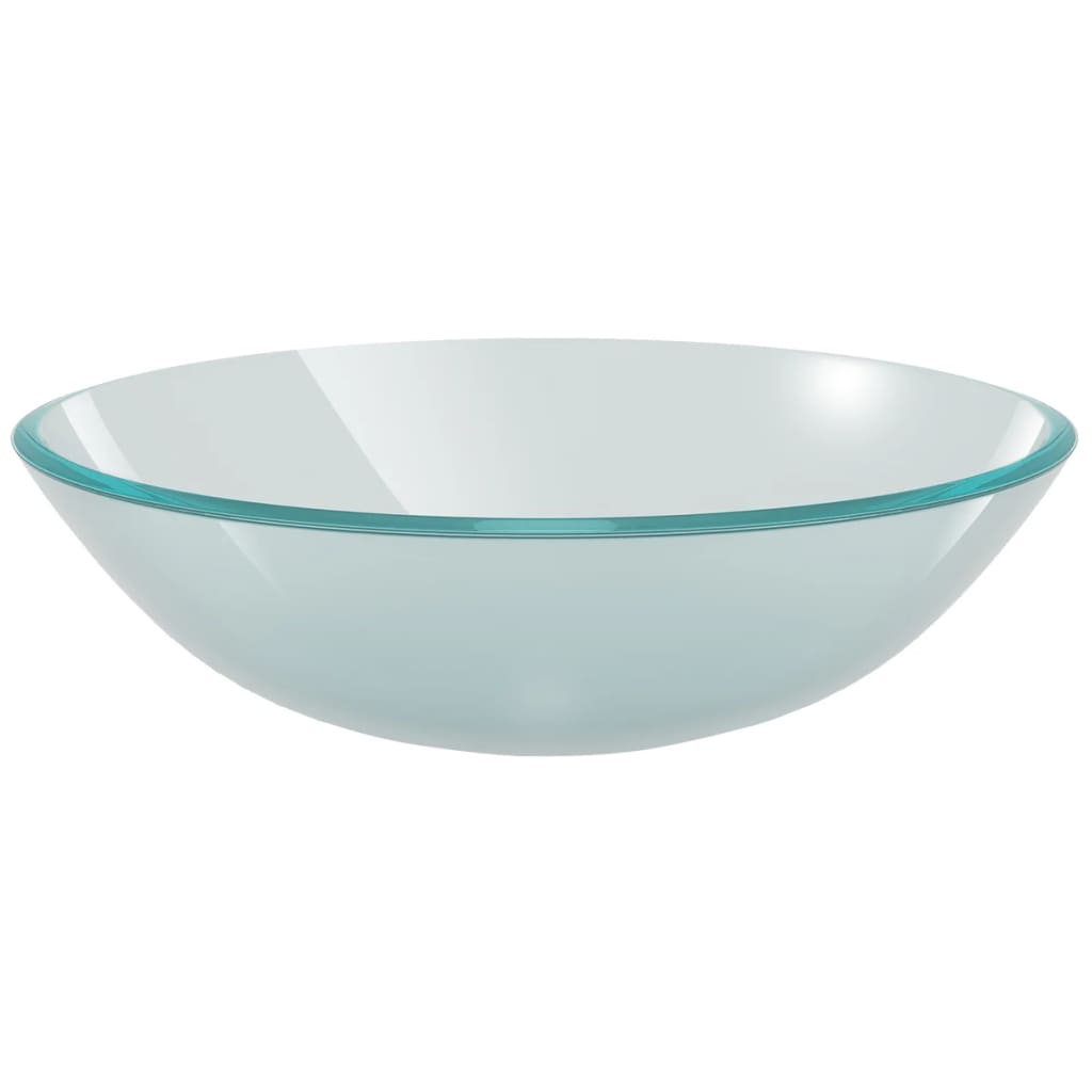 Wasbak gehard glas 42 cm matglas Mat Geen kraan