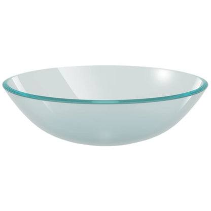 Wasbak gehard glas 42 cm matglas Mat Geen kraan