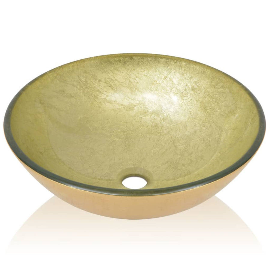 Wasbak Gehard Glas 42 Cm Goud