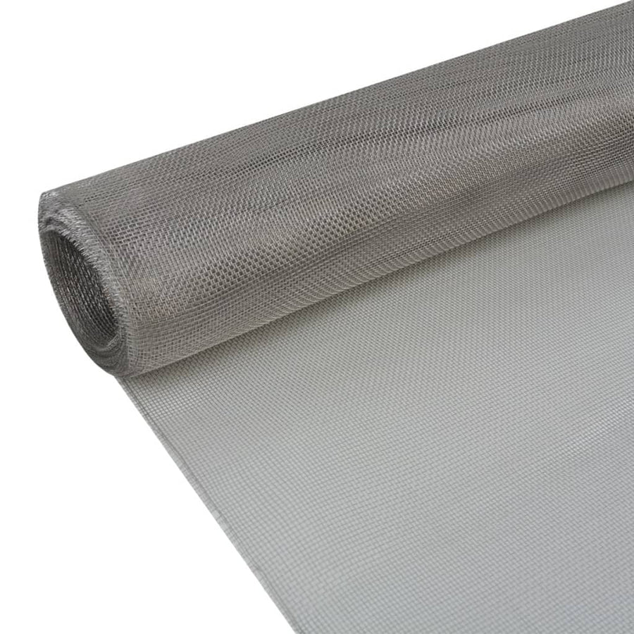 Gaas 100x1000 cm roestvrij staal zilverkleurig 100 x 1000 cm