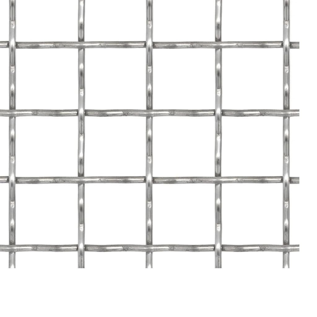 Draadhek Geweven Gaas Xx2 Mm Roestvrij Staal Zilver 11 x 11 x 2 mm 50 x 50 cm