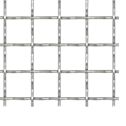 Draadhek Geweven Gaas Xx2 Mm Roestvrij Staal Zilver 11 x 11 x 2 mm 50 x 50 cm