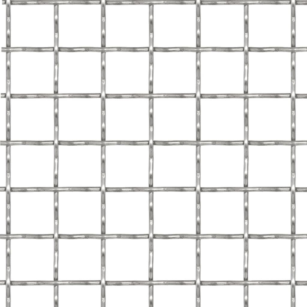 Draadhek Geweven Gaas 3X3X3 Mm Roestvrij Staal Zilver 31 x 31 x 3 mm 100 x 85 cm