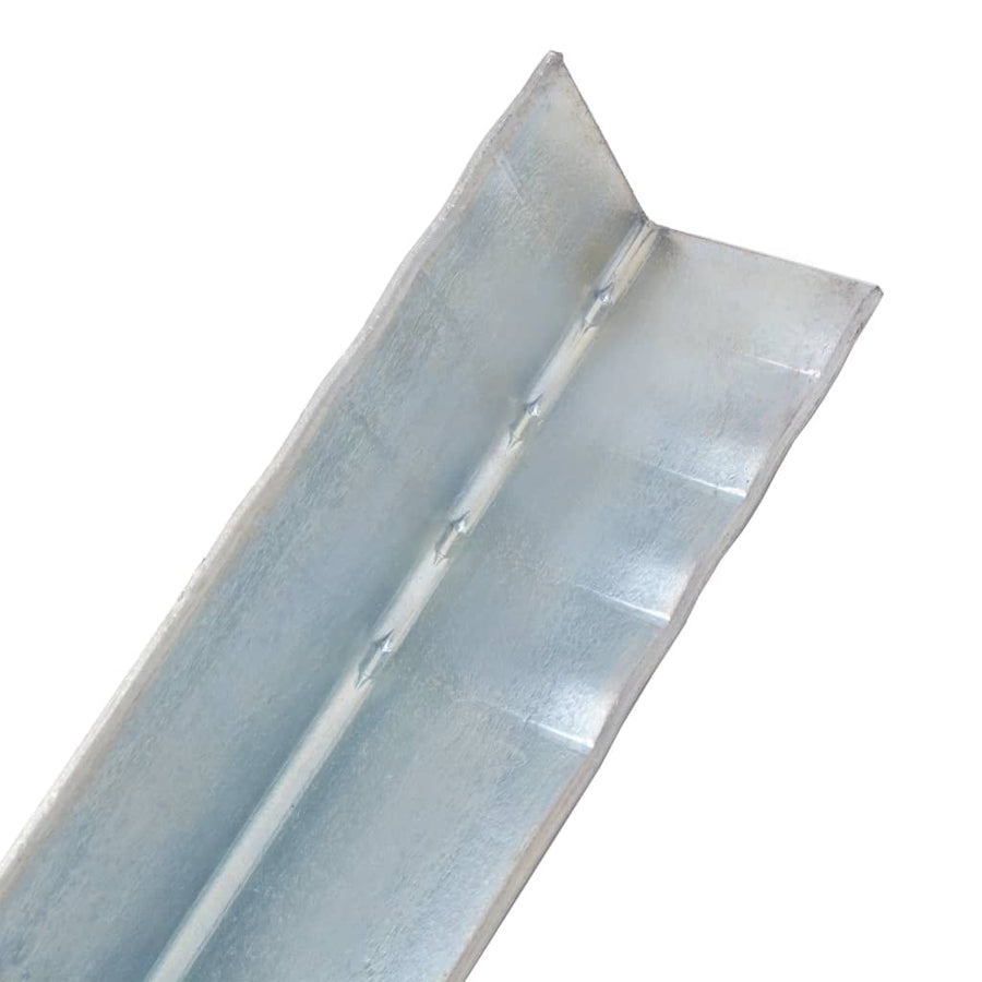 Grondanker L-Vormig 5X5X50 Cm Gegalvaniseerd Staal 2 St