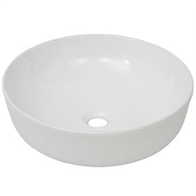 Wastafel Rond Wit 41,5X13,5 Cm Keramiek
