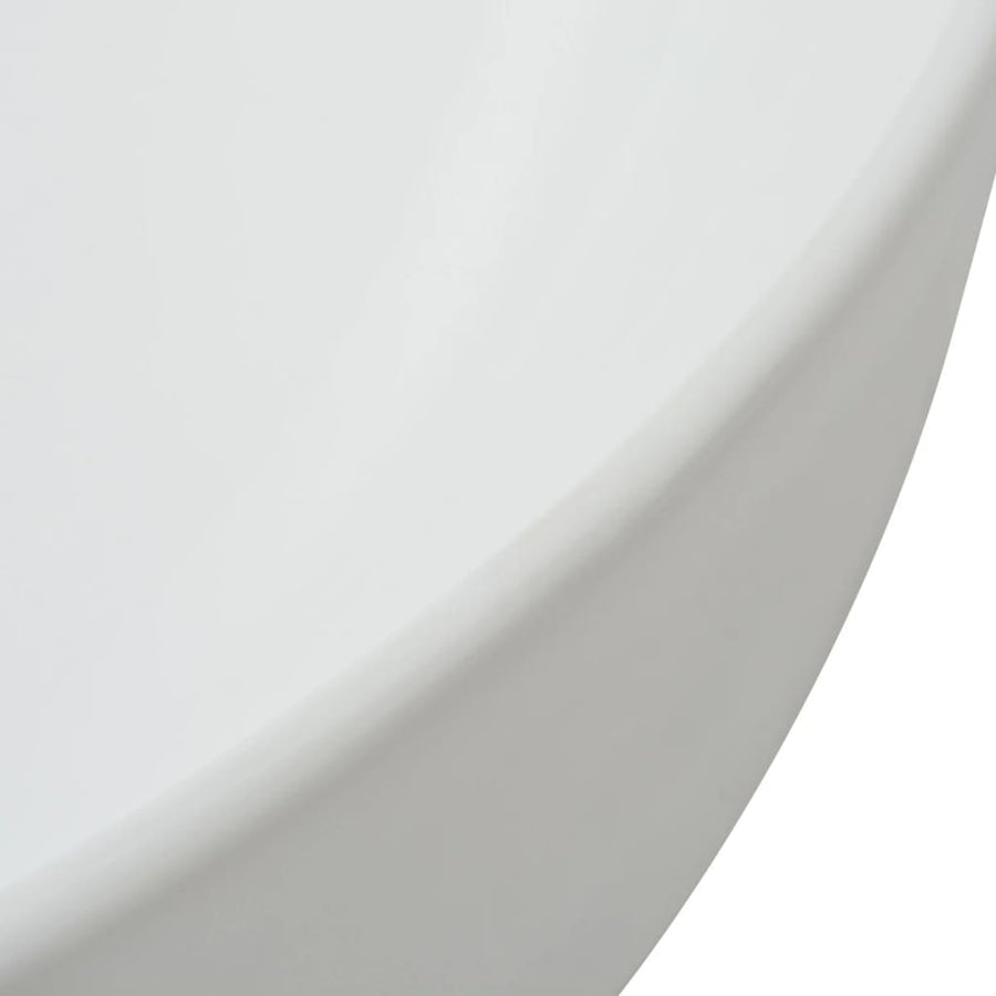Wastafel Rond Wit 41,5X13,5 Cm Keramiek