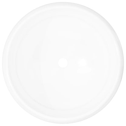 Wastafel Rond 40X15 Cm Keramiek Wit