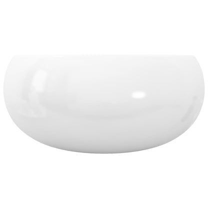 Wastafel Rond 40X15 Cm Keramiek Wit