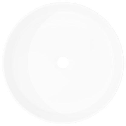 Wastafel Rond 40X15 Cm Keramiek Wit