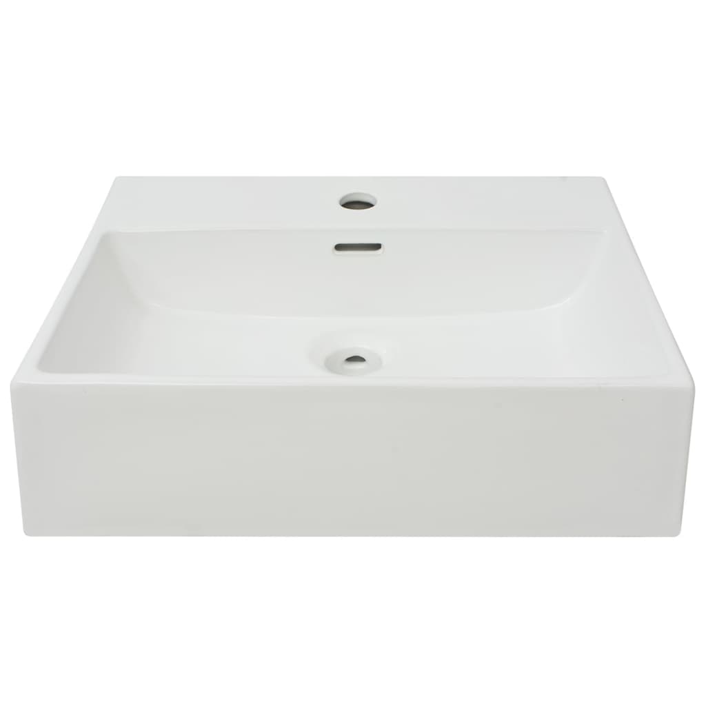 Wastafel Met Kraangat Wit 51,5X38,5X15 Cm Keramiek 51.5 x 38.5 x 15 cm