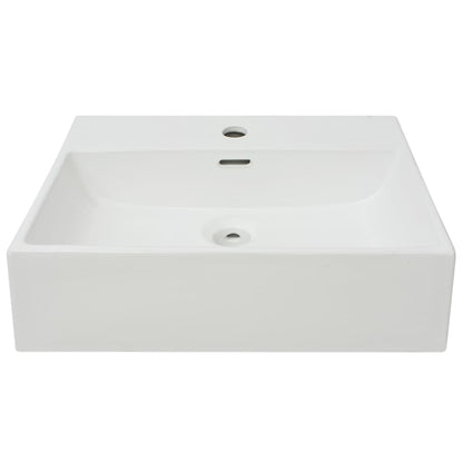 Wastafel Met Kraangat Wit 51,5X38,5X15 Cm Keramiek 51.5 x 38.5 x 15 cm
