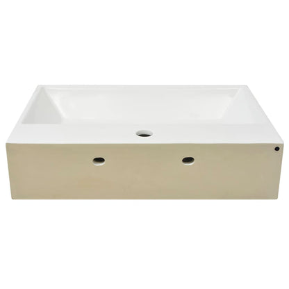 Wastafel Met Kraangat Wit 60,5X42,5X14,5 Cm Keramiek 60.5 x 42.5 x 14.5 cm