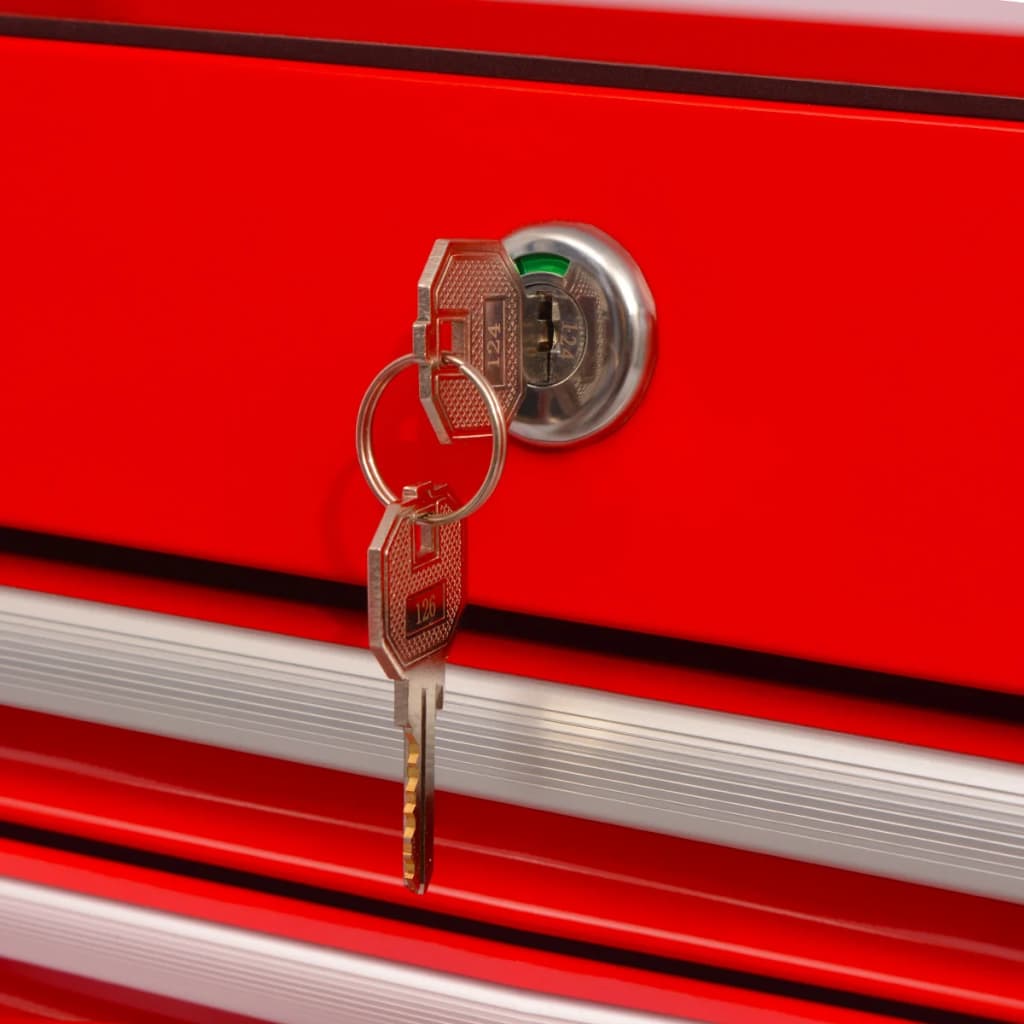 Gereedschapswagen Met 14 Lades Maat Xxl Staal Rood