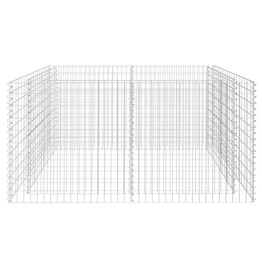 Gabion Plantenbak Verhoogd 180X90X100 Cm Staal Zilverkleurig