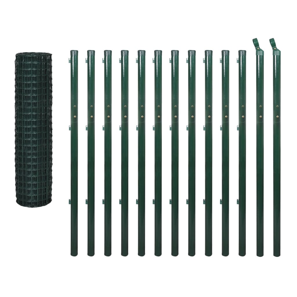 Euro Hek 25X1,7 M Staal Groen