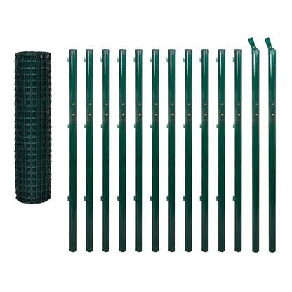 Euro Hek 25X1,7 M Staal Groen