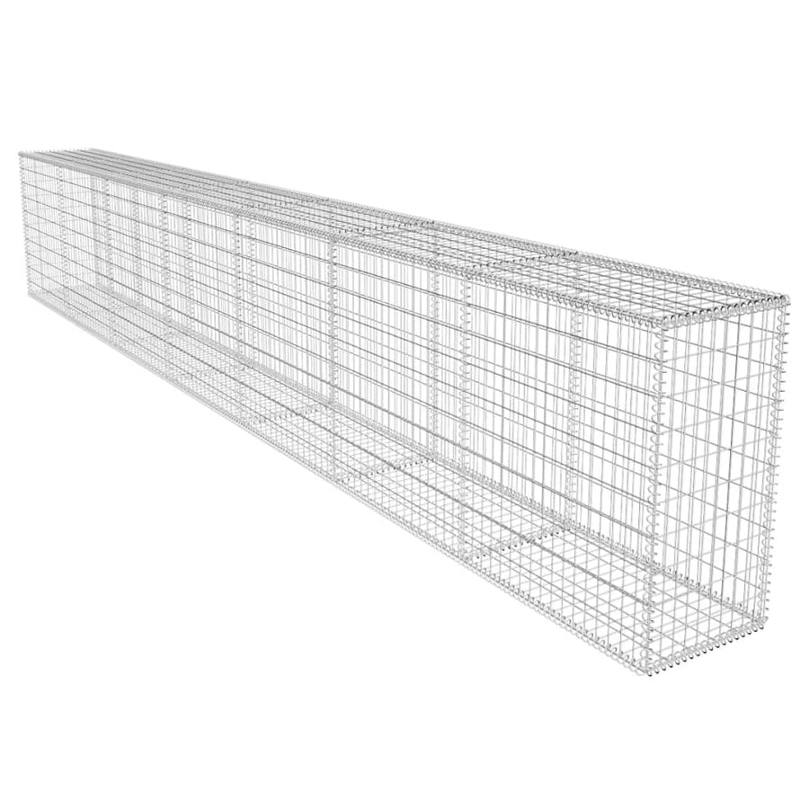 Schanskorfmuur Met Deksel Gegalvaniseerd Staal 600 x 50 x 100 cm