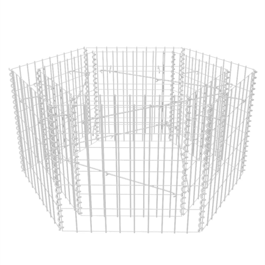 Gabion Plantenbak Verhoogd Zeshoekig 100 x 90 x 50 cm