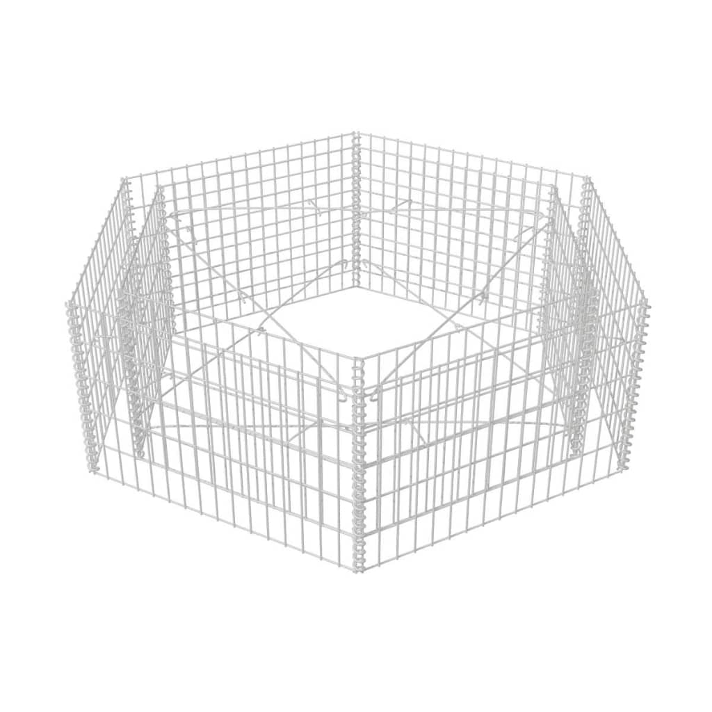 Gabion Plantenbak Verhoogd Zeshoekig 60X40X50 Cm 160 x 139 x 50 cm