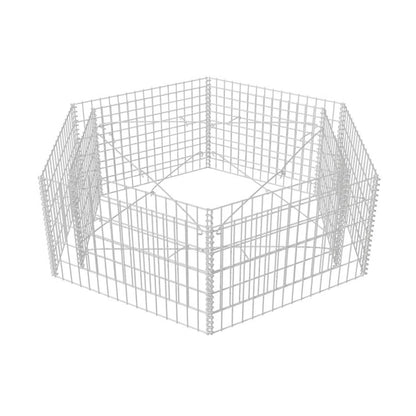 Gabion Plantenbak Verhoogd Zeshoekig 60X40X50 Cm 160 x 139 x 50 cm