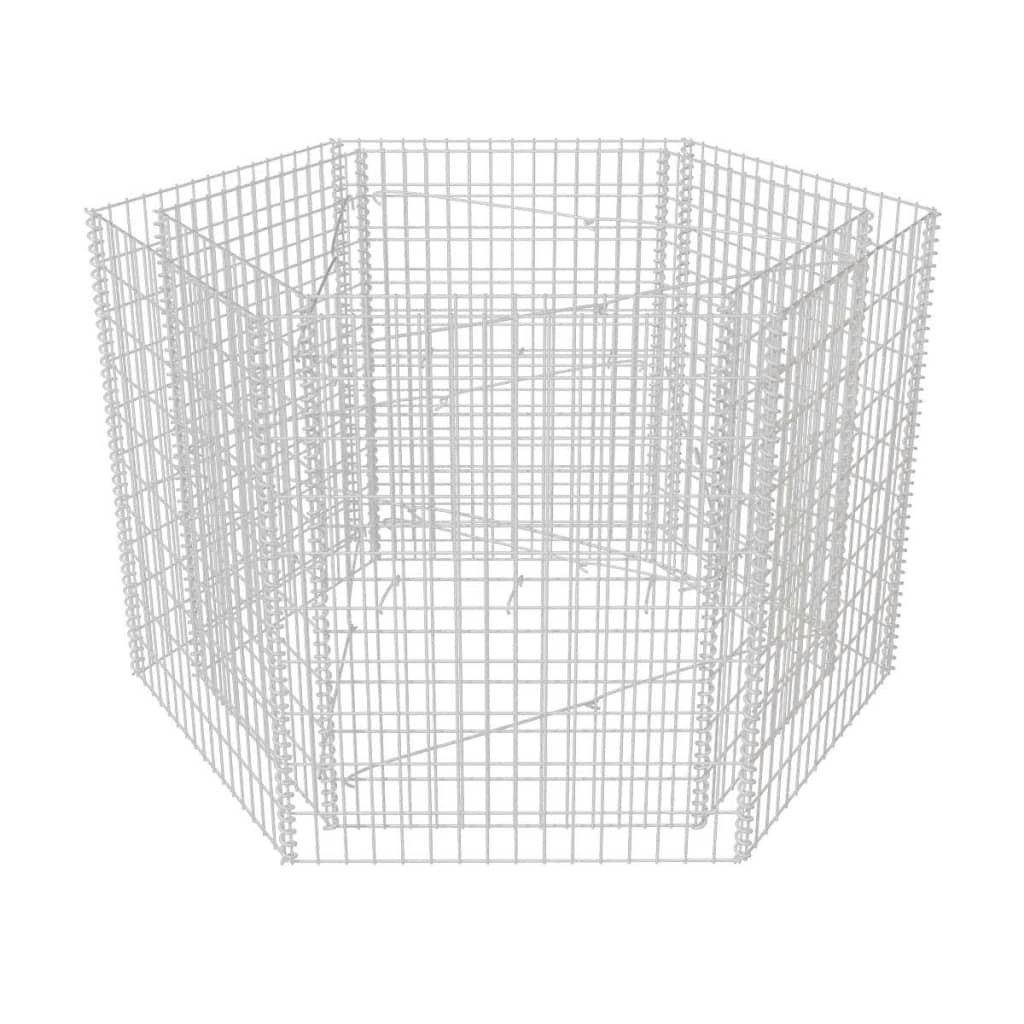 Gabion Plantenbak Verhoogd Zeshoekig 60X40X00 Cm 160 x 139 x 100 cm