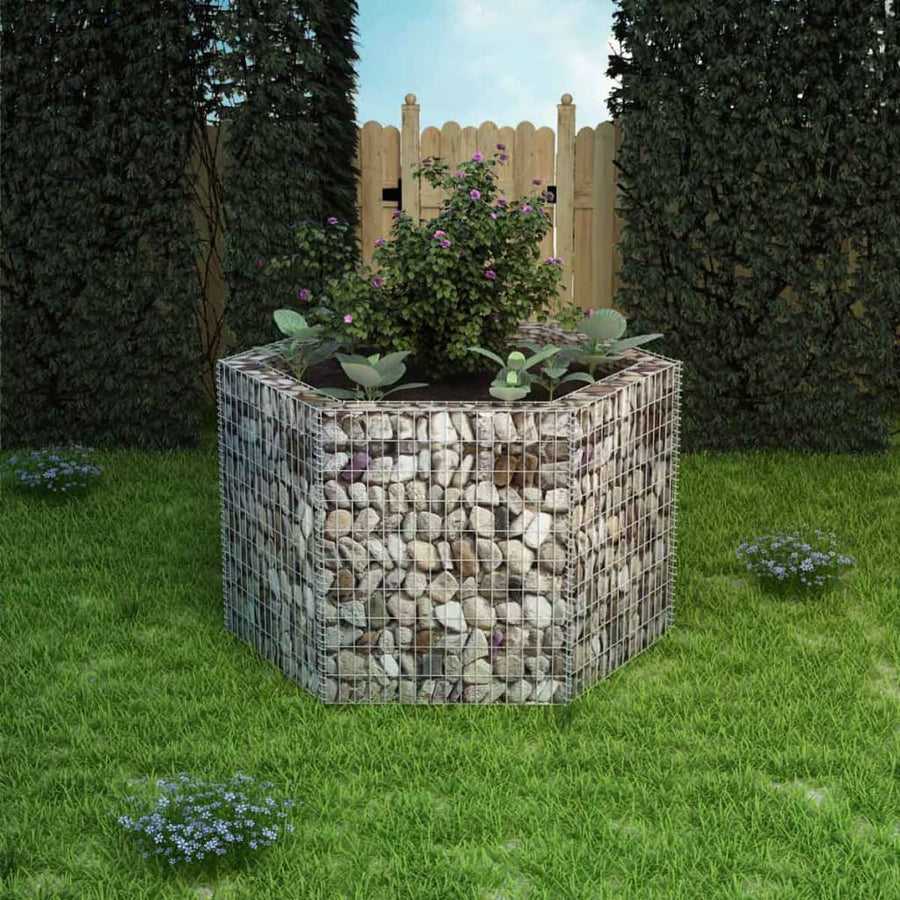 Gabion Plantenbak Verhoogd Zeshoekig 60X40X00 Cm 160 x 139 x 100 cm