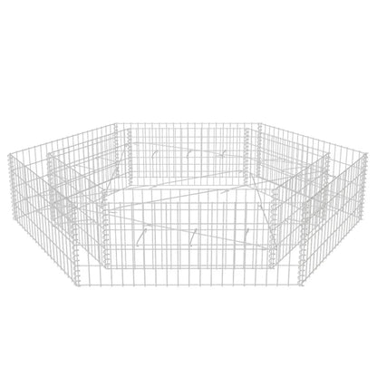 Gabion Plantenbak Verhoogd Zeshoekig 200 x 173 x 40 cm