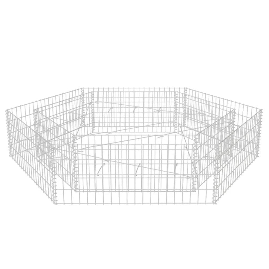 Gabion Plantenbak Verhoogd Zeshoekig 200 x 173 x 40 cm
