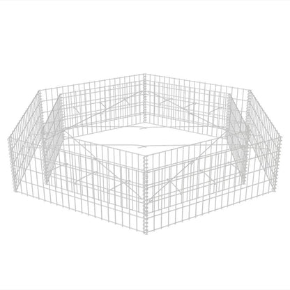 Gabion Plantenbak Verhoogd Zeshoekig 200 x 173 x 40 cm