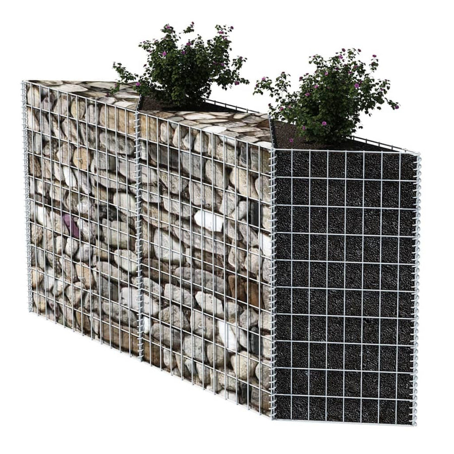Gabion mand 120x30x100 cm gegalvaniseerd staal 120 x 30 x 100 cm