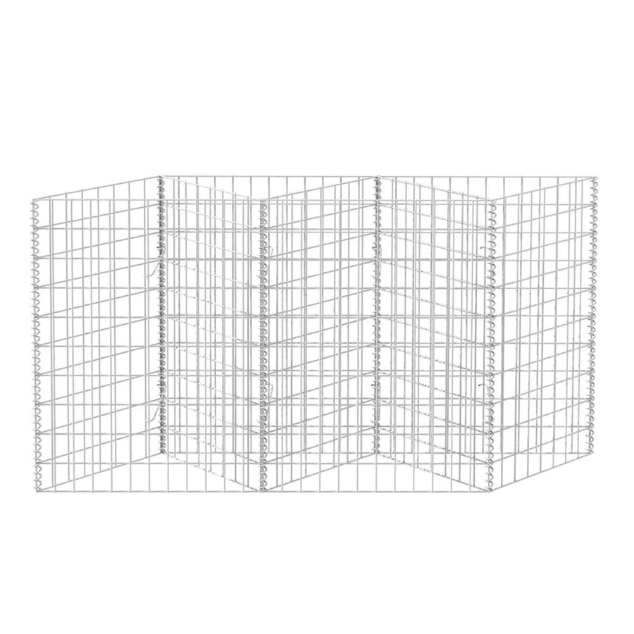 Gabion mand 120x30x100 cm gegalvaniseerd staal 120 x 30 x 100 cm