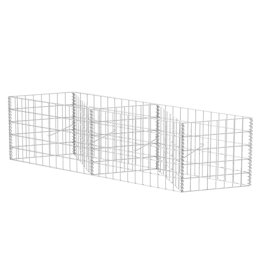 Gabion mand 120x30x50 cm gegalvaniseerd staal 120 x 30 x 50 cm