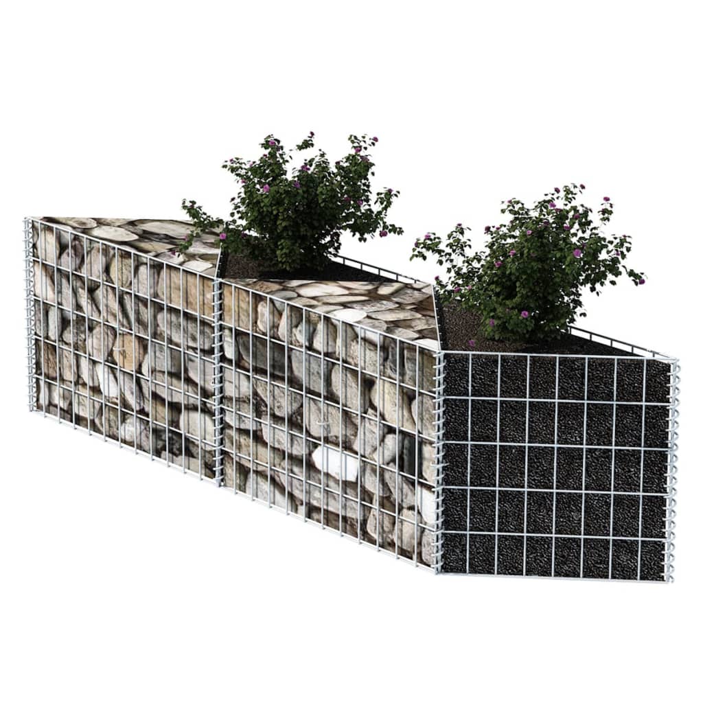 Gabion mand 120x30x50 cm gegalvaniseerd staal 120 x 30 x 50 cm