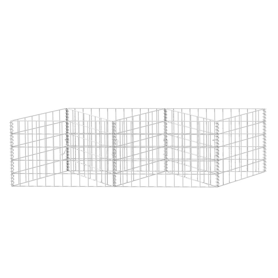 Gabion mand 120x30x50 cm gegalvaniseerd staal 120 x 30 x 50 cm