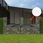 Gabion mand U-vorm 240x20x100 cm staal