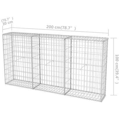 Gabion Mand Gegalvaniseerd Staal 200 x 30 x 100 cm