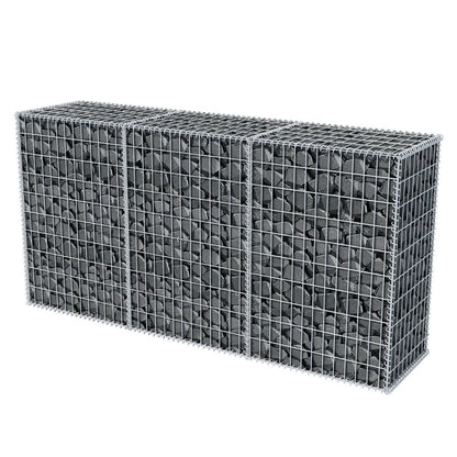 Gabion mand 200x50x100 cm gegalvaniseerd staal 200 x 50 x 100 cm