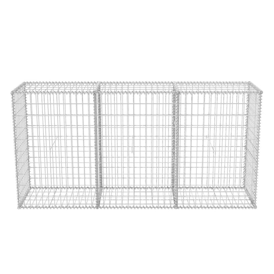 Gabion mand 200x50x100 cm gegalvaniseerd staal 200 x 50 x 100 cm