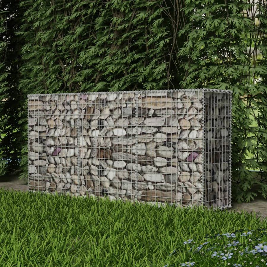 Gabion mand 200x50x100 cm gegalvaniseerd staal 200 x 50 x 100 cm