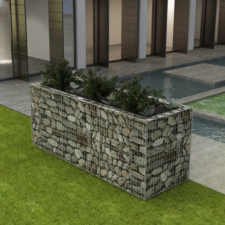 Gabion Plantenbak Verhoogd Staal 270 x 90 x 100 cm